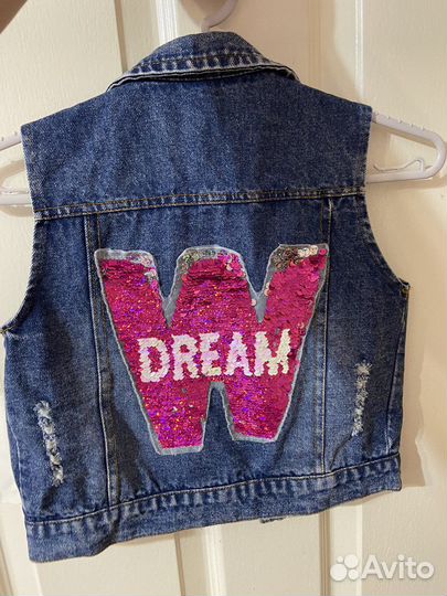 Джинсовая жилетка 104-110