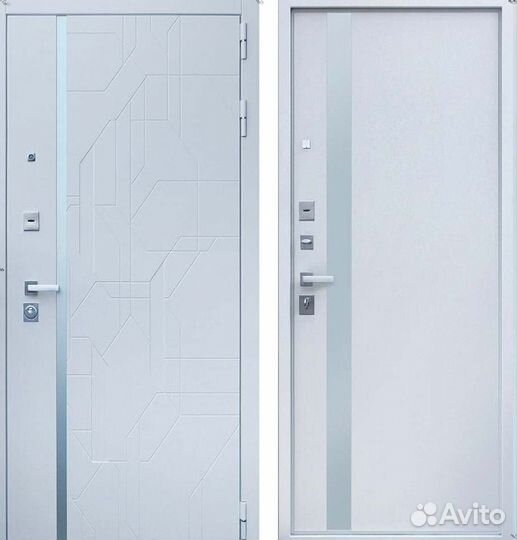 Дверь входная Белая шумо-изоляционная