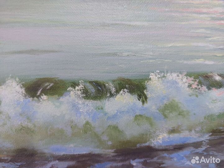 Картина маслом на холсте море