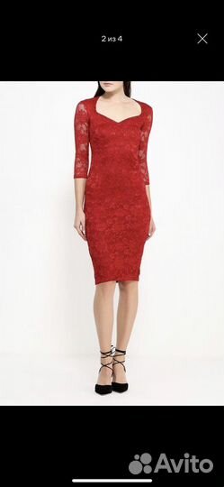 Платье праздничное красное