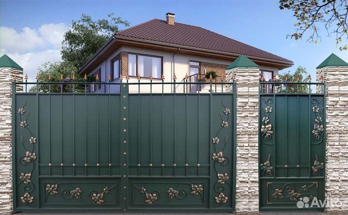Ворота «Классика» Распашные Кованые