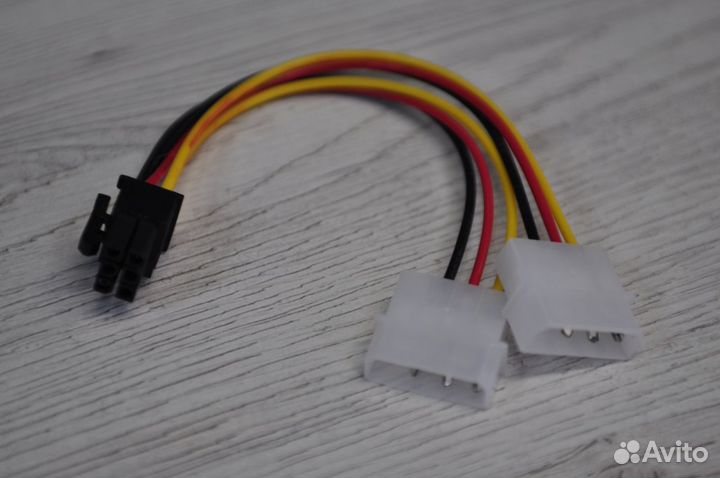 Переходник 2xMolex(M) - PCI-E 6pin(F)