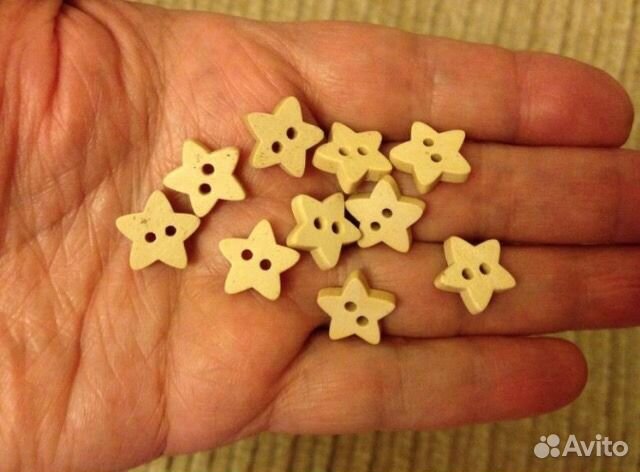 Пуговки дерево разные