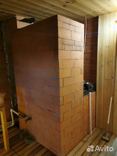 Баня на дровах с кирпичной печью