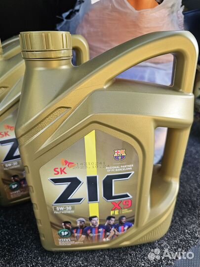 Масло моторное 5w30 Zic x9 fe sp 5шт. по 4л