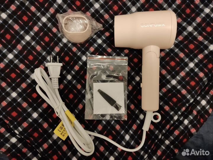 Фен Confu KF-3135 компактный 1100 Вт, цветной