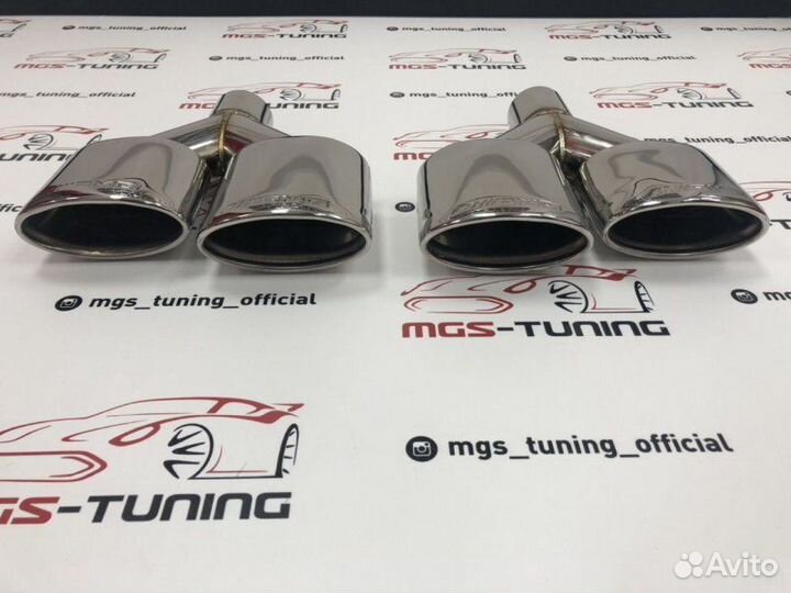 Насадки Mercedes 63 AMG овалы с центральны отводом