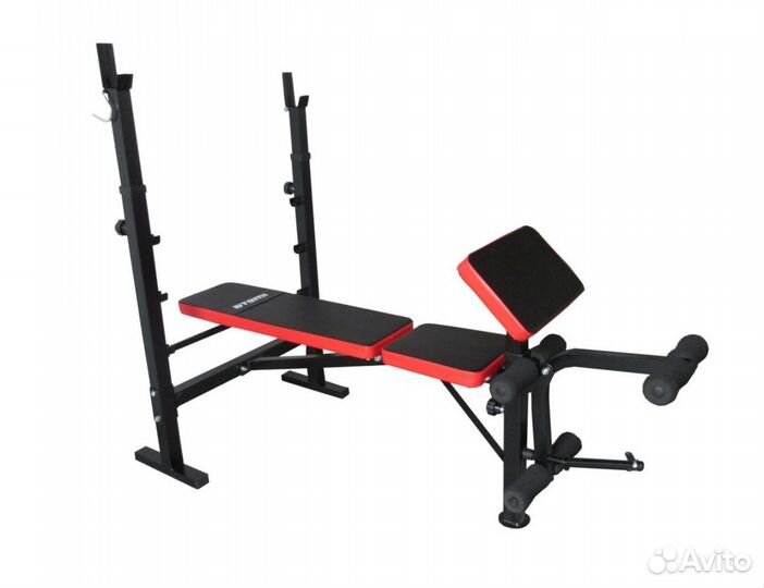 Скамья для жима и пресса со стойками новая