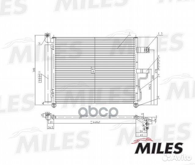 Радиатор кондиционера (паяный) hyundai accent 1