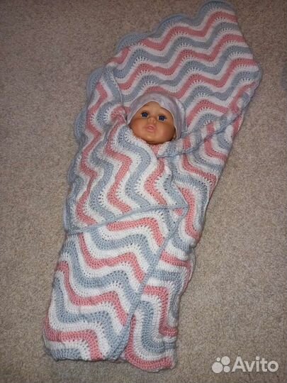 Плед крючком (новый)