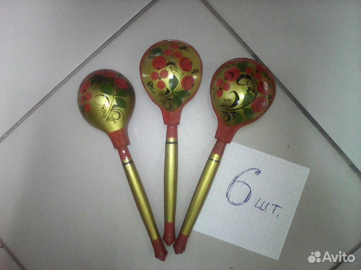 Ложки деревянные расписные, черпачек,смотреть всё