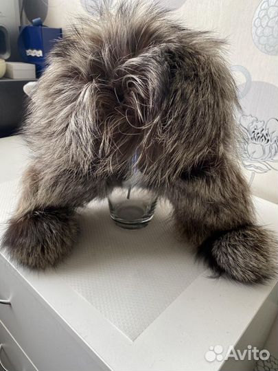 Шапка ушанка женская песец