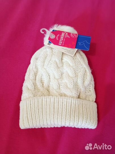 Шапка зимняя для девочки 50 52