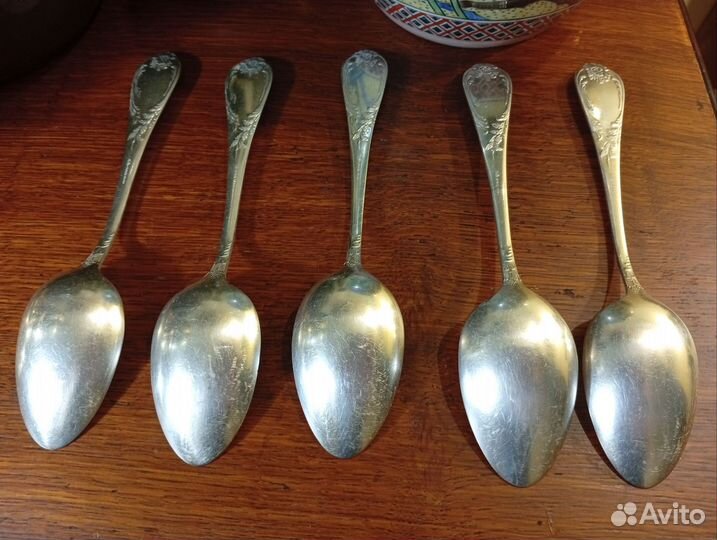 Ложки столовые мельхиоровые, зиш, СССР
