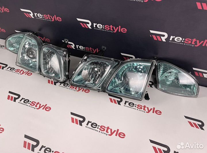 Фары Lexus LX470 Галоген Зеленые