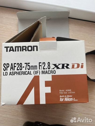 Фотоаппарат nikon d7200+объектив tamron sp AF28-75