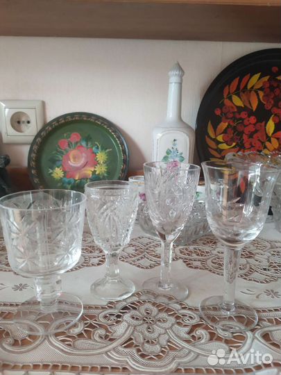 Хрустальные рюмки на ножке СССР