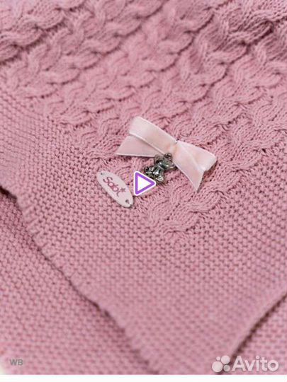 Вязанный плед для малыша новый