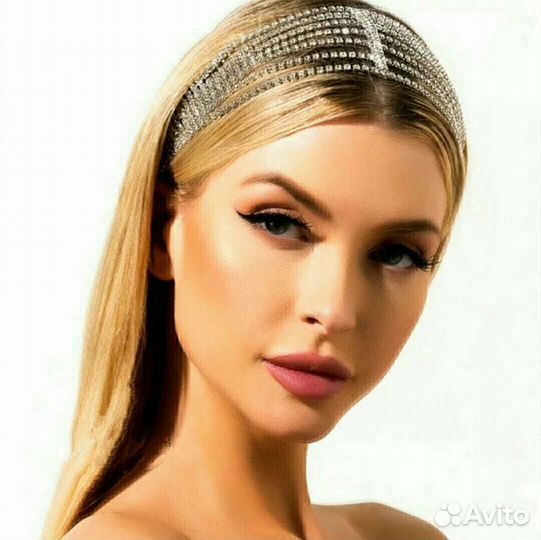 Повязка на голову со стразами
