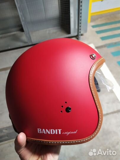 Мотошлем Bandit Jet Premium (Dull Red) Красный