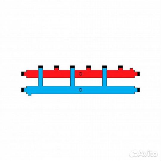 Коллектор для теплого пола 85 кВт, 3+1 контур