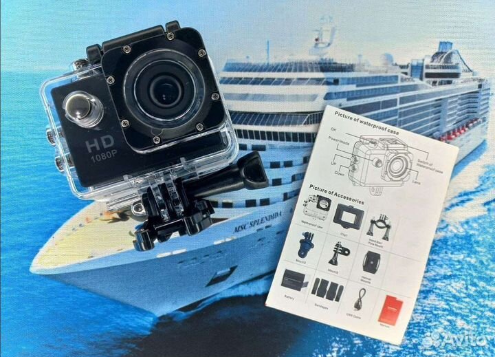 Экшн-видеокамера 4К full HD