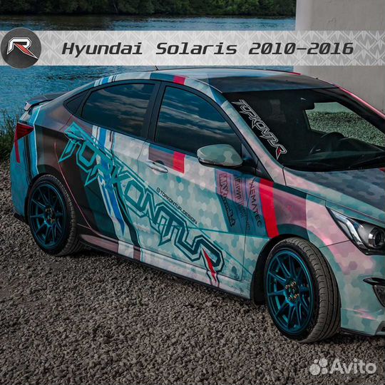 Накладки на пороги zeus для Hyundai Solaris