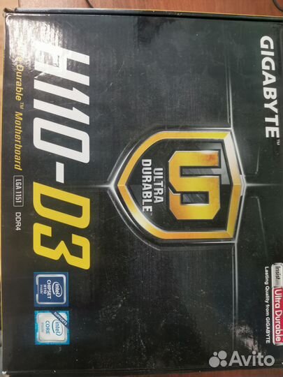 Материнская плата gigabyte h110 + проц celeron