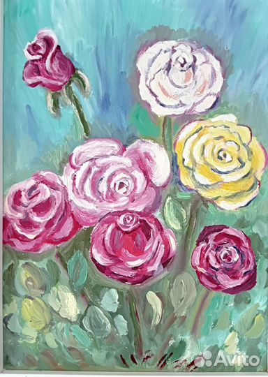 Картина. Букет роз