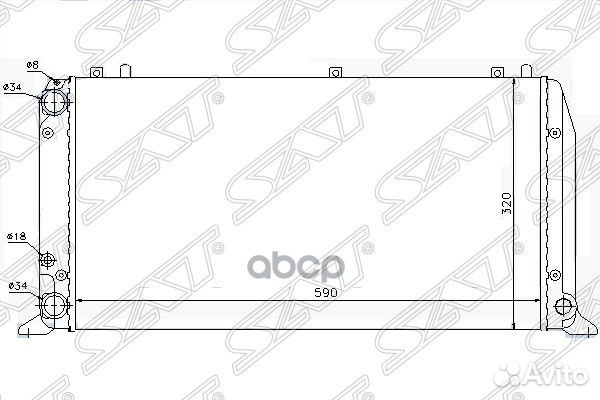 Радиатор Audi 100 91-95 / 80 86-95 SG-AD0001-MT