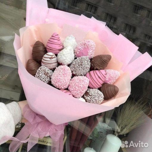 Букет из клубники в шоколаде