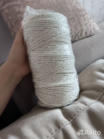 Шнур хлопковый 4 мм веревка для макраме