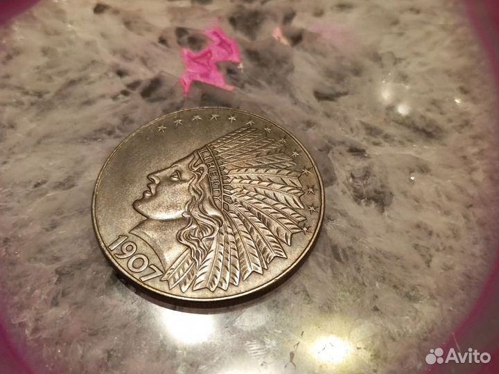 10 долларов 1907 рестрайк