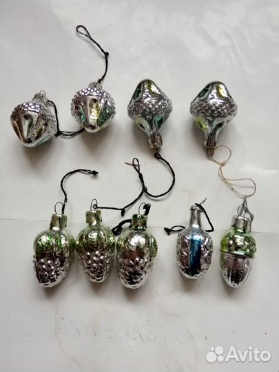 Ёлочные игрушки стекло СССР