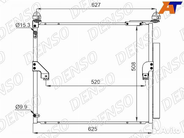 Радиатор кондиционера toyota land cruiser prado 15