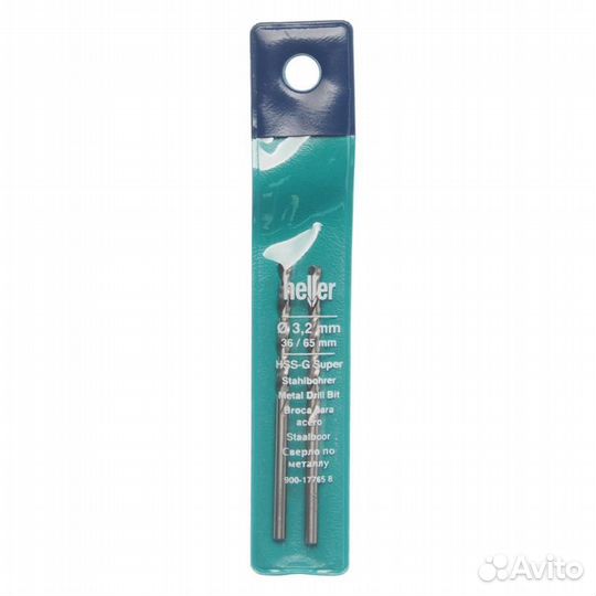 Сверло по металлу 3.2х65мм HSS (2шт.) heller
