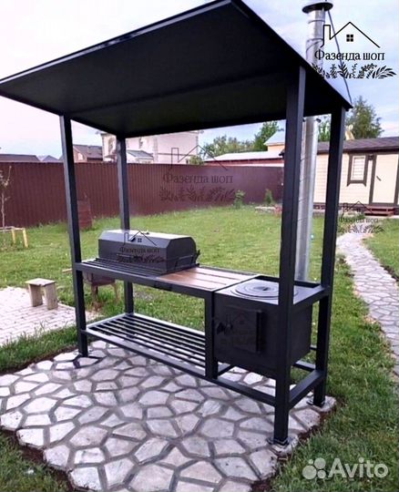 Мангал loft с крышей