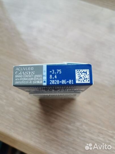 Линзы контактные acuvue oasys двухнедельные - 3,75