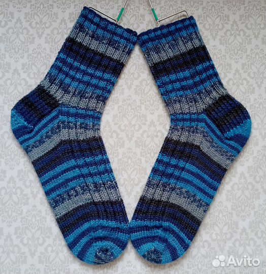 Носки шерстяные мужские вязаные