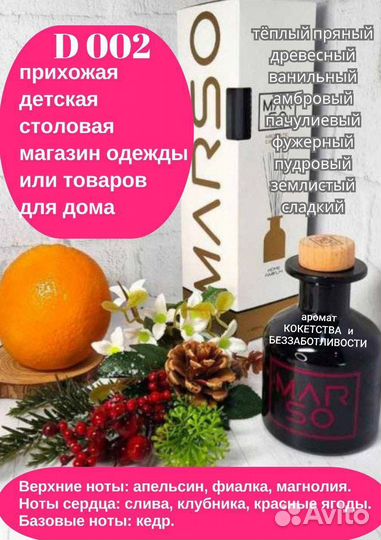 Marso диффузоры. Духи по мативам