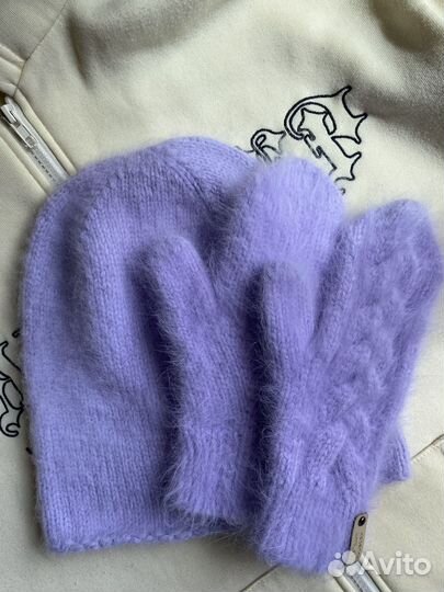 Комплект шапка и шарф варежки