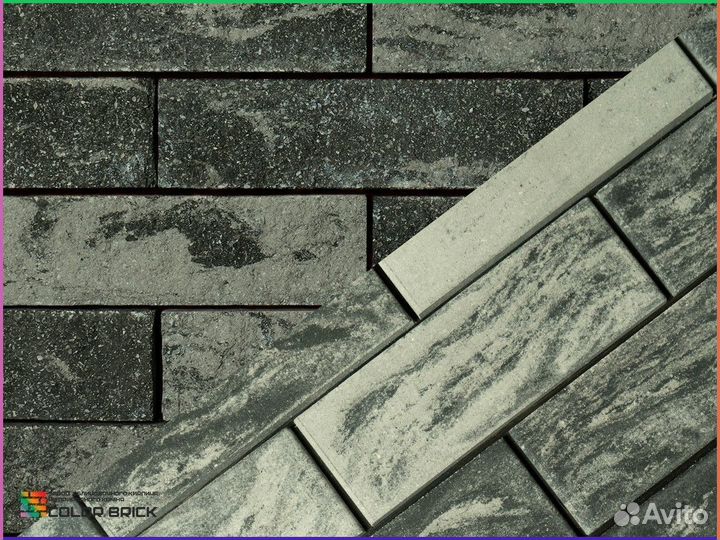 Кирпич облицовочный колотый