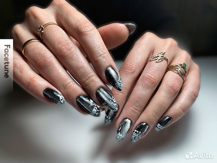 Комбиманикюр,укрепление,покрытие и дизайн