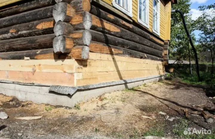 Замена венцов подьем дома