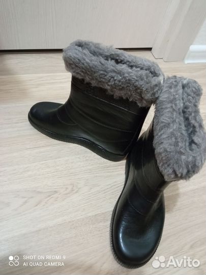 Резиновые сапоги с утеплённым вкладышем 33