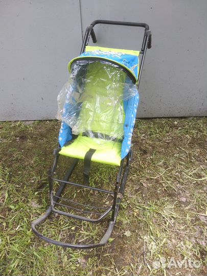 Детские санки коляска Скользяшки