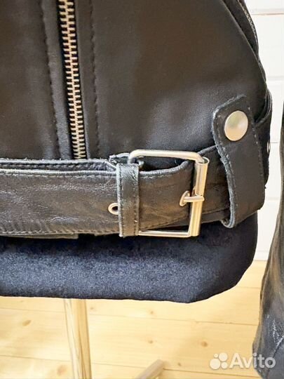 Кожаная куртка косуха pull and bear