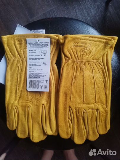 Перчатки, натуральная кожа 3пары