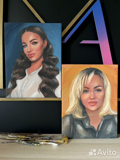 Портрет маслом на заказ по фото. Ручная работа