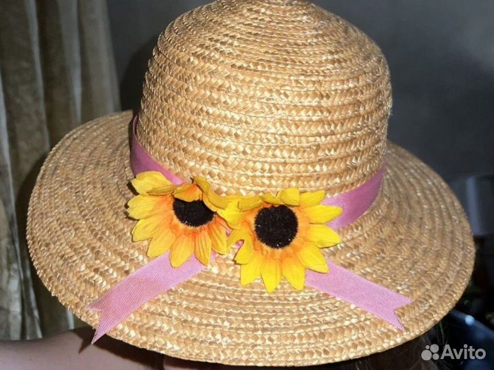Соломенная шляпа детская